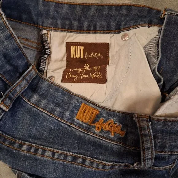 Kut From The Kloth Cut-Off Shorts Women 2 Blue Denim Gidget Daisy Dukes - Picture 4 of 11